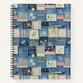 Patchwork Denim Notitieboek (Voorkant)