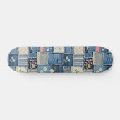 Patchwork Denim Persoonlijk Skateboard (Horizontaal)
