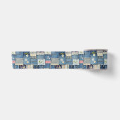 Patchwork Denim Satijnen Lint (Voorkant)