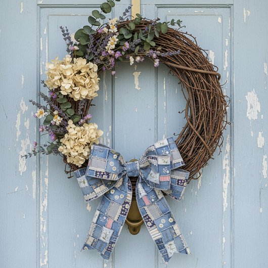 Patchwork Denim Satijnen Lint