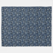 Patchwork Denim Stof Art Illustratie No16 Fleece Deken (Voorkant (Horizontaal))