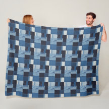 Patchwork Denim Stof Art Illustratie No18