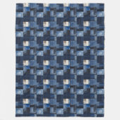 Patchwork Denim Stof Art Illustratie No1 Fleece Deken (Voorkant)