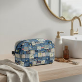 Patchwork Denim Toilettasje