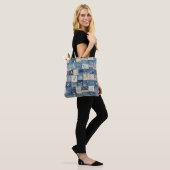 Patchwork Denim Tote Bag (Op model)