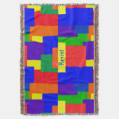 Patchwork Design Rainbow Resist Thlanket Blanket Deken (Voorkant Verticaal)