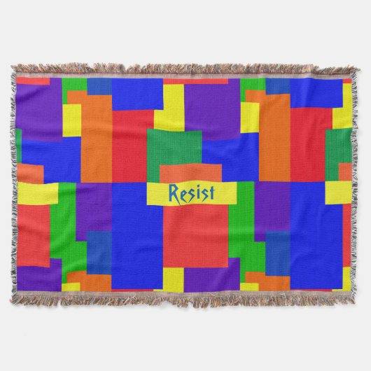 Patchwork Design Rainbow Resist Thlanket Blanket Deken (Voorkant)
