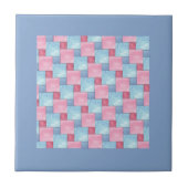 Patchwork Design Tegel, Pinks, Blues Tegeltje (Voorkant)