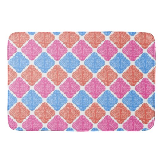 Patchwork-diamantpatroon Badmat (Voorkant)