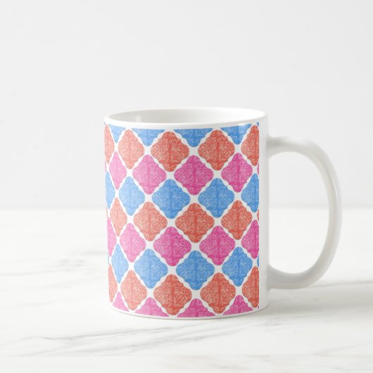 Patchwork-diamantpatroon Koffiemok (Rechts)