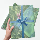 Patchwork Diamond Aquamarine Water Cadeaupapier