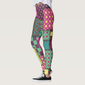 Patchwork: diverse patronen achtergrond leggings (Links)