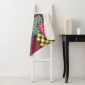Patchwork: diverse patronen achtergrond sherpa deken (In situ)