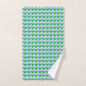 Patchwork Djibouti Vlag Patroon Bad Handdoek (Handdoek)
