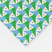 Patchwork Djibouti Vlag Patroon Fleece Deken (Hoek)