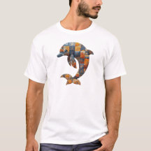 Patchwork Dolfijn T-shirt
