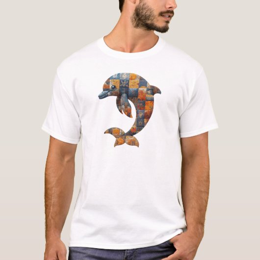 Patchwork Dolfijn T-shirt (Voorkant)