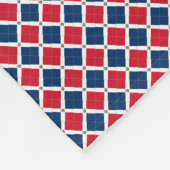 Patchwork Dominicaanse Republiek Vlag Patroon Fleece Deken (Hoek)