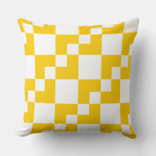 Patchwork Domino - Amber en White Kussen