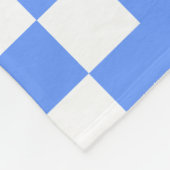 Patchwork Domino - Baby Blue en White Fleece Deken (Hoek)