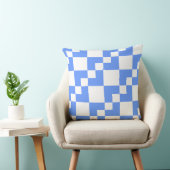 Patchwork Domino - Baby Blue en White Kussen (Stoel)