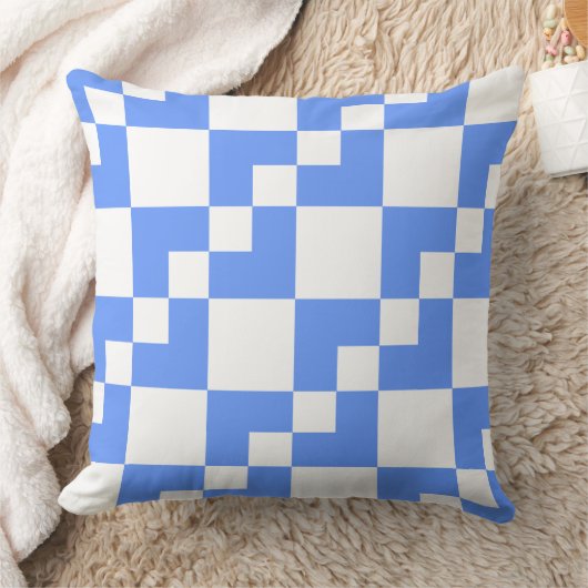 Patchwork Domino - Baby Blue en White Kussen (Deken)