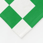 Patchwork Domino - Grass Green en White Fleece Deken (Hoek)