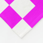 Patchwork Domino - Magenta en White Fleece Deken (Hoek)
