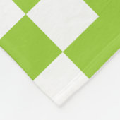 Patchwork Domino - Martian Green en White Fleece Deken (Hoek)