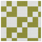 Patchwork Domino - Olijf en wit Stof (Close Up)
