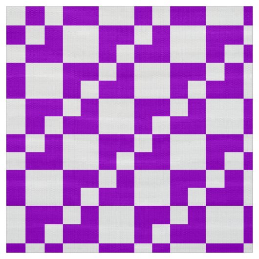 Patchwork Domino - Paars en wit Stof (Swatch)