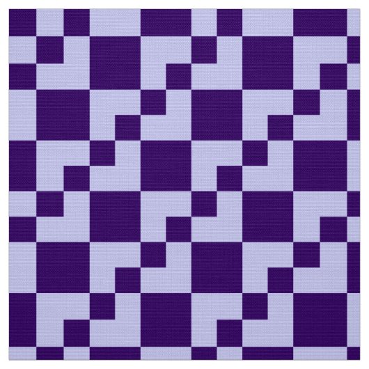Patchwork Domino - Powder Blue en Deep Paars Stof (Swatch)