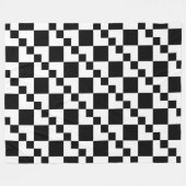 Patchwork Domino - wit en zwart Fleece Deken (Voorkant (Horizontaal))