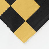 Patchwork Domino - zwart en oranje Fleece Deken (Hoek)