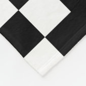Patchwork Domino - zwart en wit Fleece Deken (Hoek)