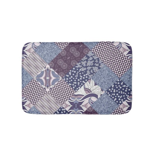 Patchwork Doodle: Boho naadloos. Badmat (Voorkant)