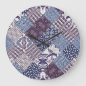 Patchwork Doodle: Boho naadloos. Grote Klok (Voorkant)