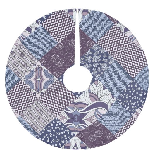 Patchwork Doodle:  Boho naadloos. Kerstboom Rok (Voorkant)