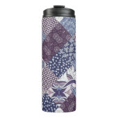 Patchwork Doodle: Boho naadloos. Thermosbeker (Voorkant)