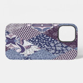 Patchwork Doodle: Vintage Boho Naadloos. iPhone Hoesje (Achterkant horizontaal)