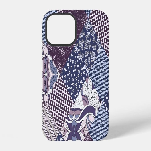 Patchwork Doodle: Vintage Boho Naadloos. iPhone Hoesje (Achterkant)