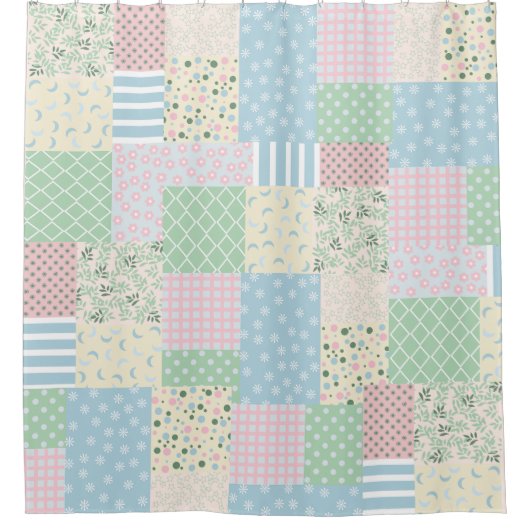 Patchwork Douchegordijn (Voorkant)