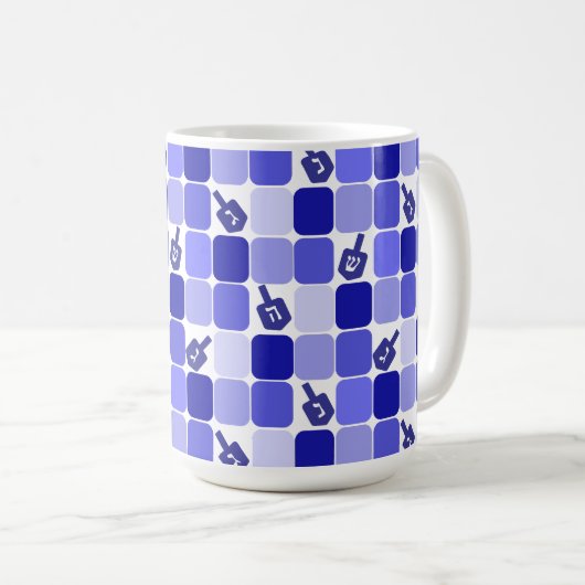 Patchwork Dreidels Koffiemok (Voorkant rechts)