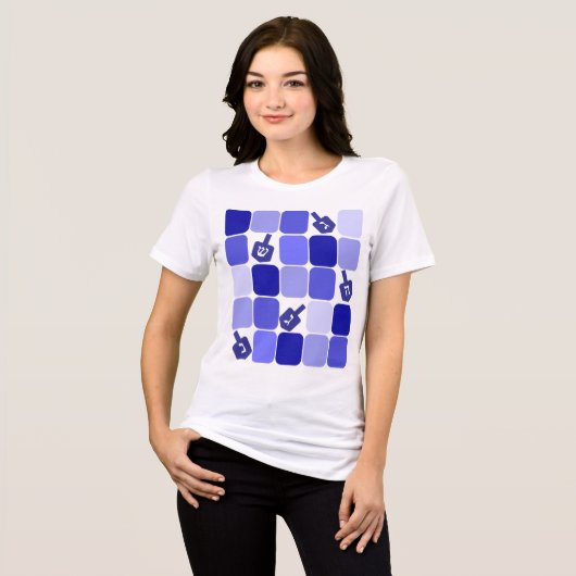 Patchwork Dreidels Tri-Blend Shirt (Voorkant volledig)