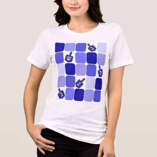Patchwork Dreidels Tri-Blend Shirt (Voorkant)