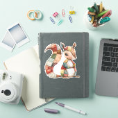 Patchwork Eekhoorn Sticker (iPad Cover)