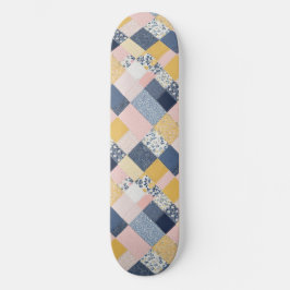 Patchwork Effect Floral Patterned Cottagecore Chic Persoonlijk Skateboard