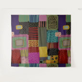 Patchwork-effect lapwerk wandkleed (Voorkant (horizontaal))