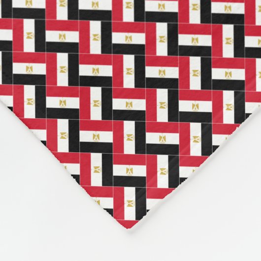 Patchwork Egypte Vlag Patroon Fleece Deken (Hoek)