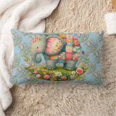 Patchwork Elephant Floral Meadow Charm Kussen (Deken)